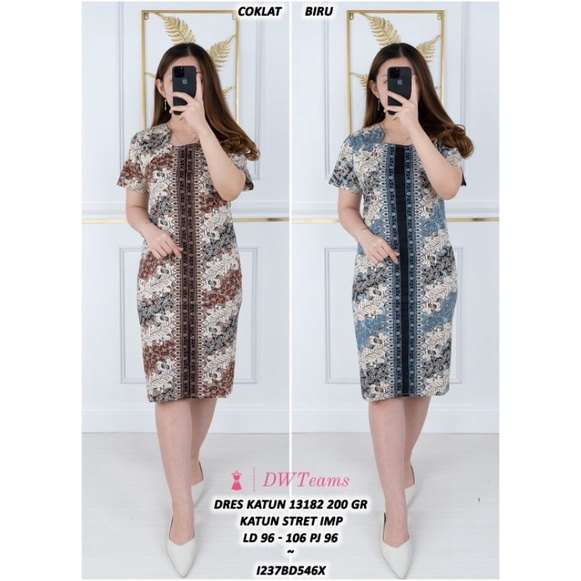 Dress Batik Adem 1318 /ld 96-106