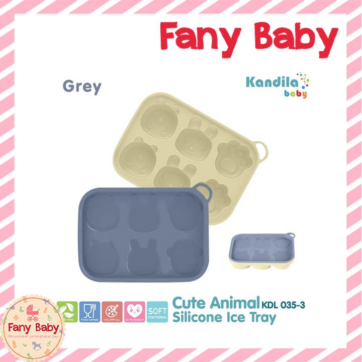 KANDILA BABY CUTE ANIMALS SILICONE ICE TRAY / KDL035-3