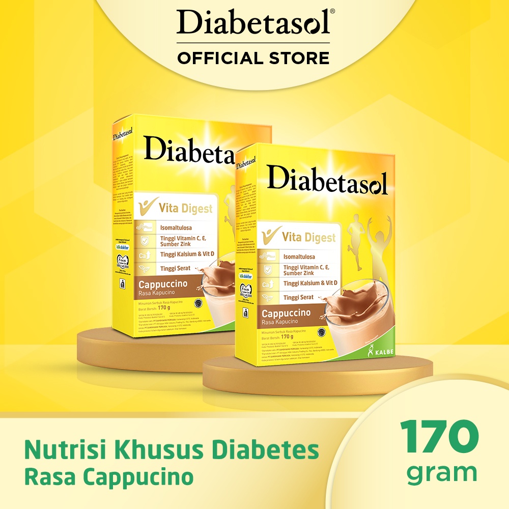 Promo Harga Diabetasol Special Nutrition for Diabetic Cappuccino 180 gr - Shopee