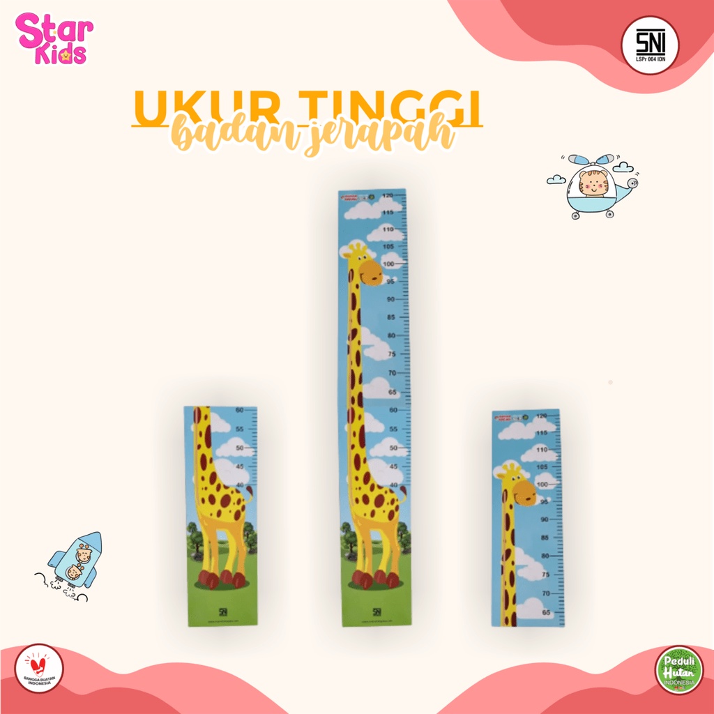 Agdia Mainan Edukasi Kayu / Ukur Tinggi Badan Jerapah