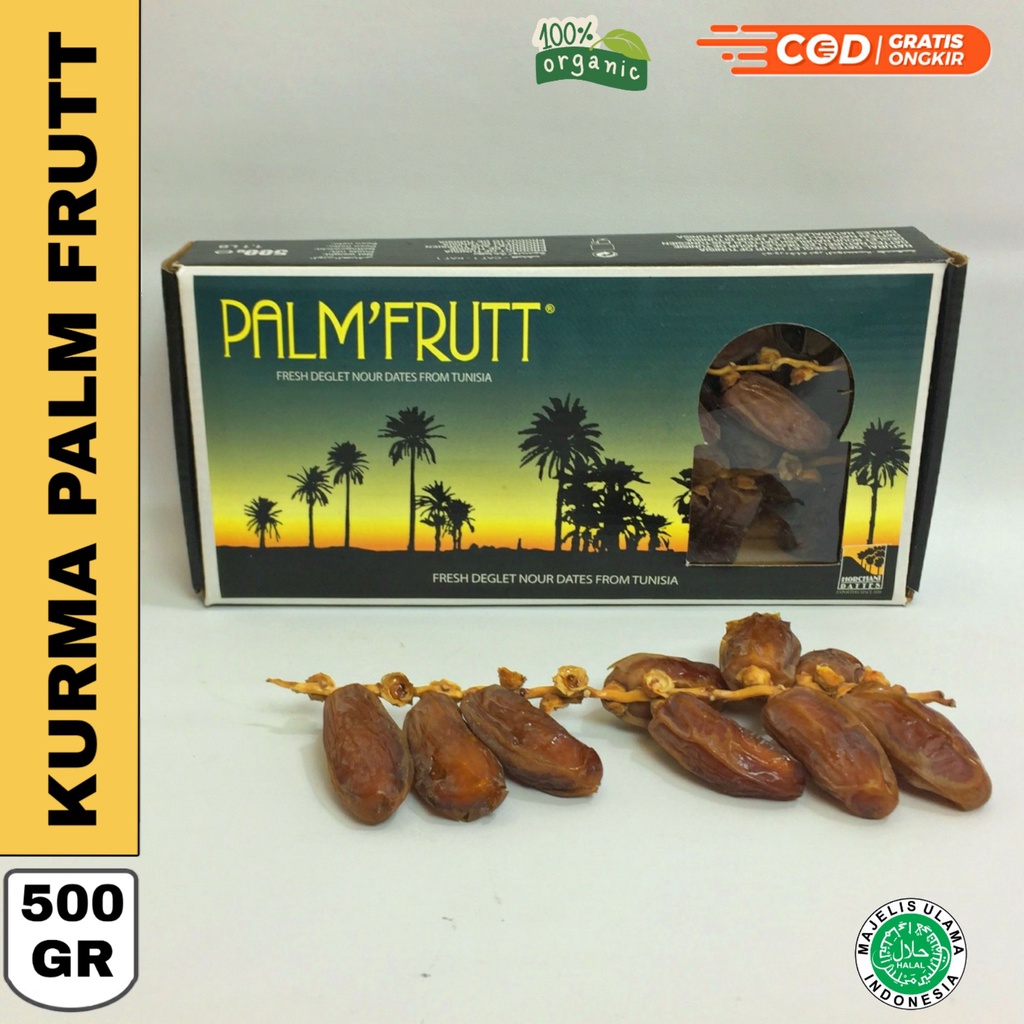 

Kurma Tunisia Palm Tangkai Palm frutt 500gr / Kurma Tangkai / Kurma Tunisia Tangkai / Kurma Palm Tangkai