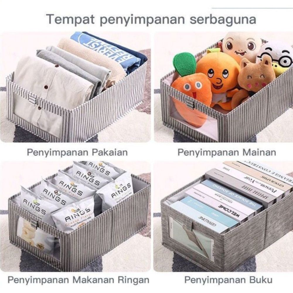 LEXJAKARTA  Kotak Penyimpanan Pakaian Lipat / Kotak Penyimpanan Multifungsi / Box Organizer Storage / Box Pakaian / Tempat Penyimpanan SerbaGuna