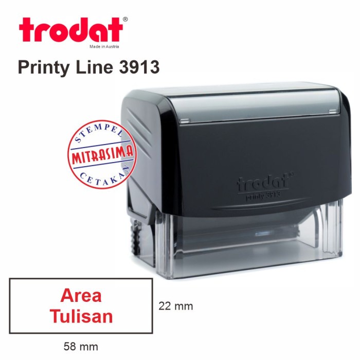 

Segera Miliki Stempel Trodat 3913 ( Model Ekonomis Bentuk Persegi ) Terbatas