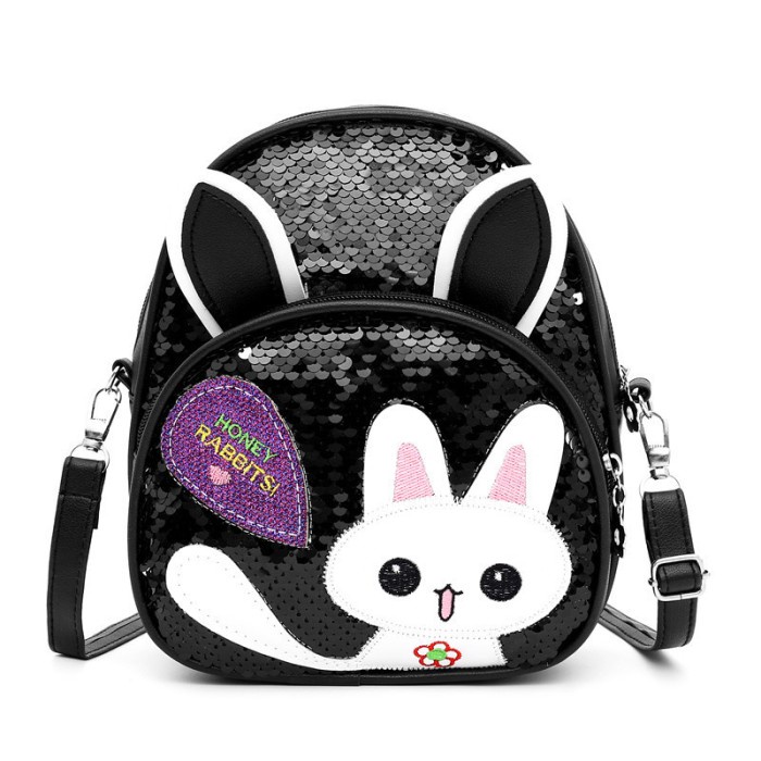 tas ransel pria Tas Ransel Anak Sekolah TK SD (HONEY RABBITS) - Hitam(M2Q6) Tas Ransel Pria Jumbo TE