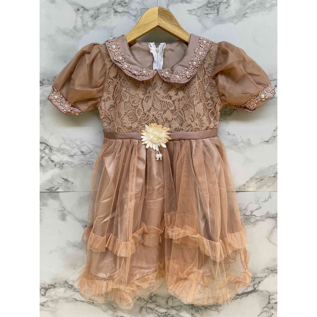 Dress Brokat Anak Perempuan Brocade corneli mix tutu Aurora 004