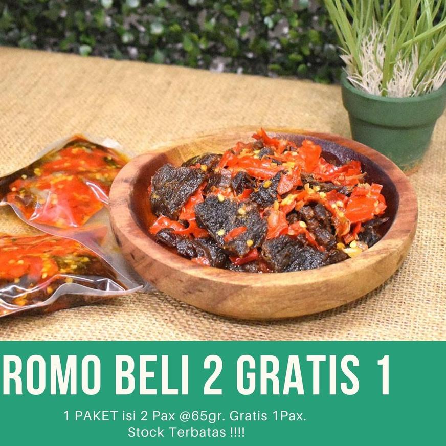 

✨MEN SALE✨ Dendeng Balado Suir / Pecah / Potongan Kecil ( PRAKTIS / EKONOMIS ) gas !!