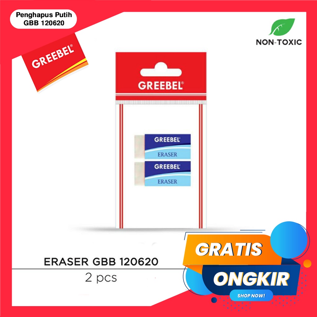 GREEBEL Penghapus Putih / Eraser White GBB 120620 (2pcs / Set)