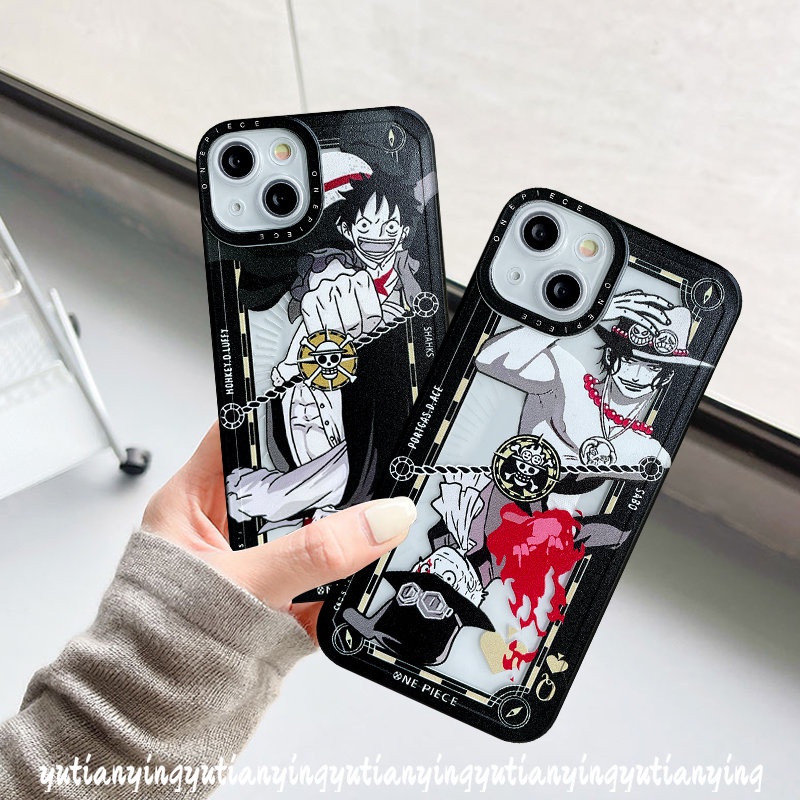 Soft Case TPU Motif Kartun Luffy One Piece Untuk IPhone 11 12 13 14 Pro MAX XR 7plus 7 8 6 6S 14 Plus X XS MAX 8plus SE 2020