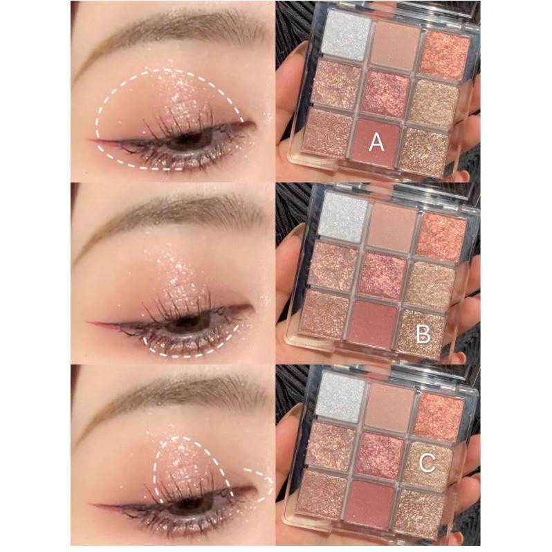 Beauty Jaya - Korean Eyeshadow Palette 9 Warna Pigmented Eyeshadow Murah Glitter DIKALU COCO VENUS