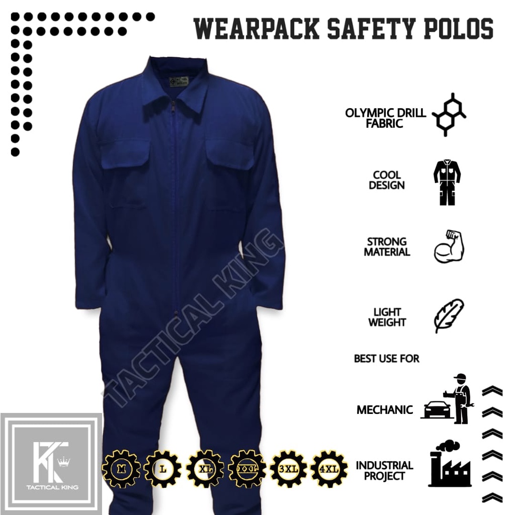 wearpack safety termurah / werapack kerja / wearpck bengkel / katelpak safety / seragam baju safety