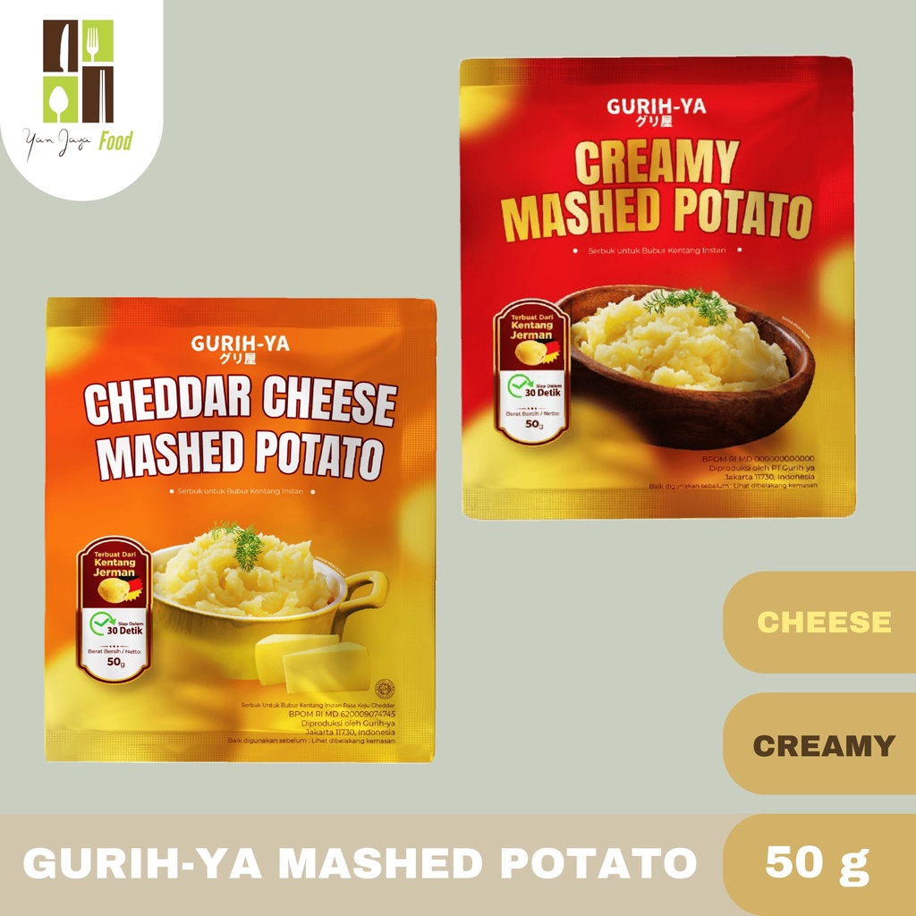 Gurih-Ya Mashed Potato Creamy &amp; Ceddar Cheese [50g]