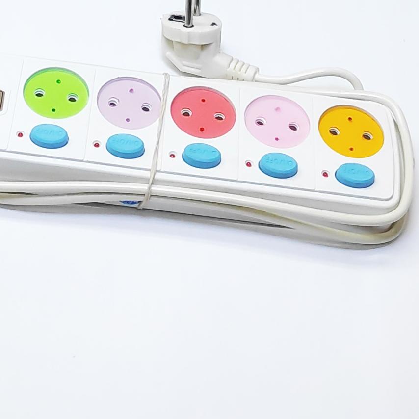 READY ✅Colokan 5 Lubang Saklar Individual ON/OFF|RA5