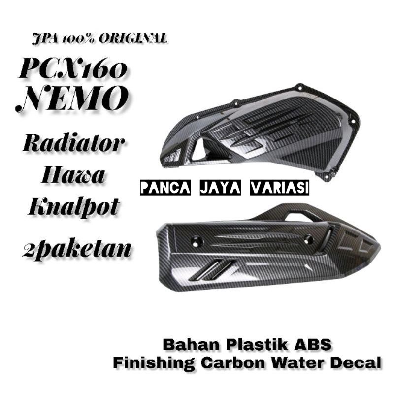 COD✔️COVER PCX 160 PAKETAN HAWA RADIATOR KNALPOT BEHEL TANGKI PCX 160 NEMO CARBON
