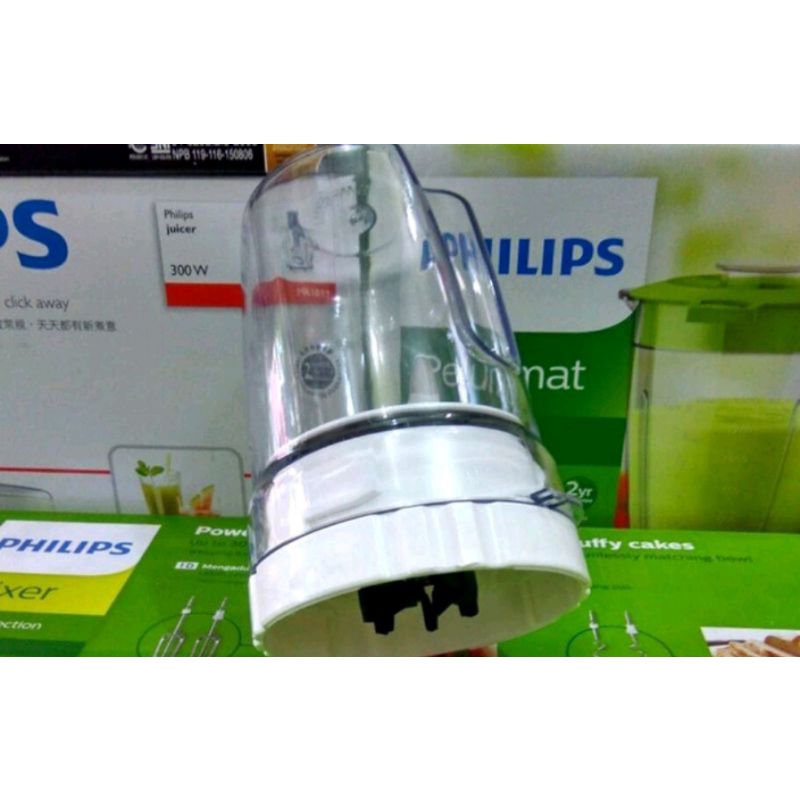 PISAU BLENDER PHILIPS + GELAS BUMBU BLENDER PHILIPS HR 2115