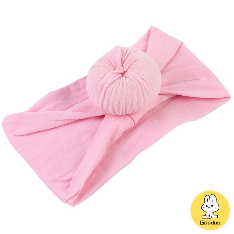 turban anak bayi headwear bando baby lebar rambut bow bow kepala syal bola lembut -Doo