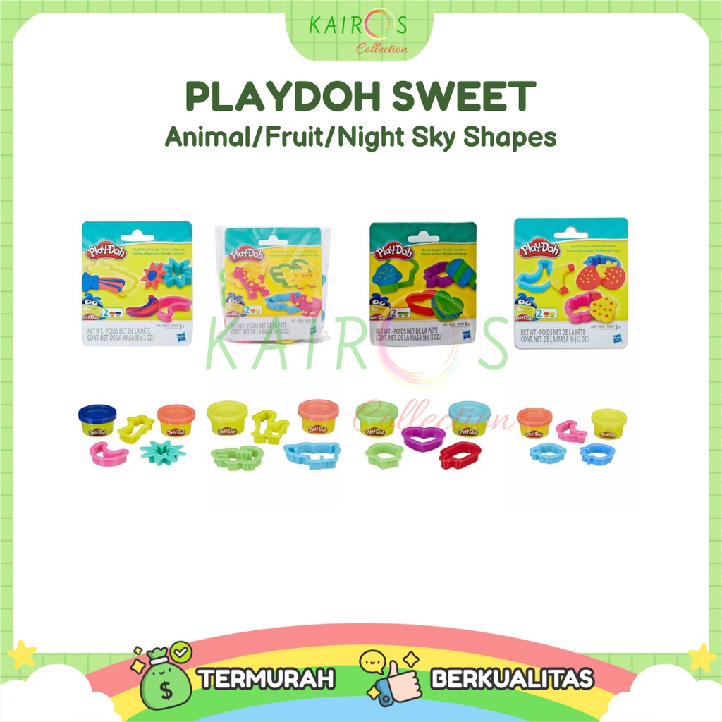 PlayDoh Sweet/Animal/Fruit/Night Sky Shapes