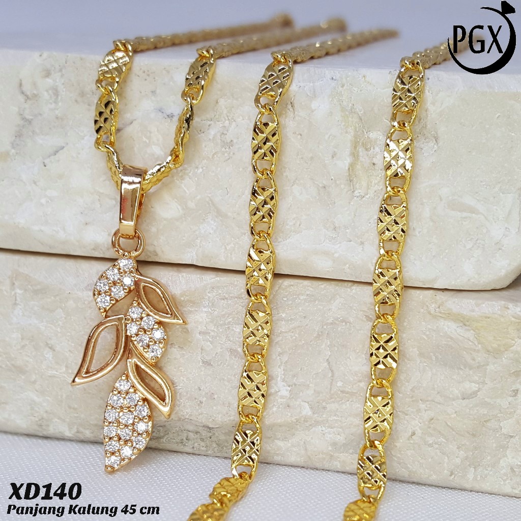 PGX Kalung Wanita Xuping Aksesoris Fashion Perhiasan Lapis Emas Premium - XD140