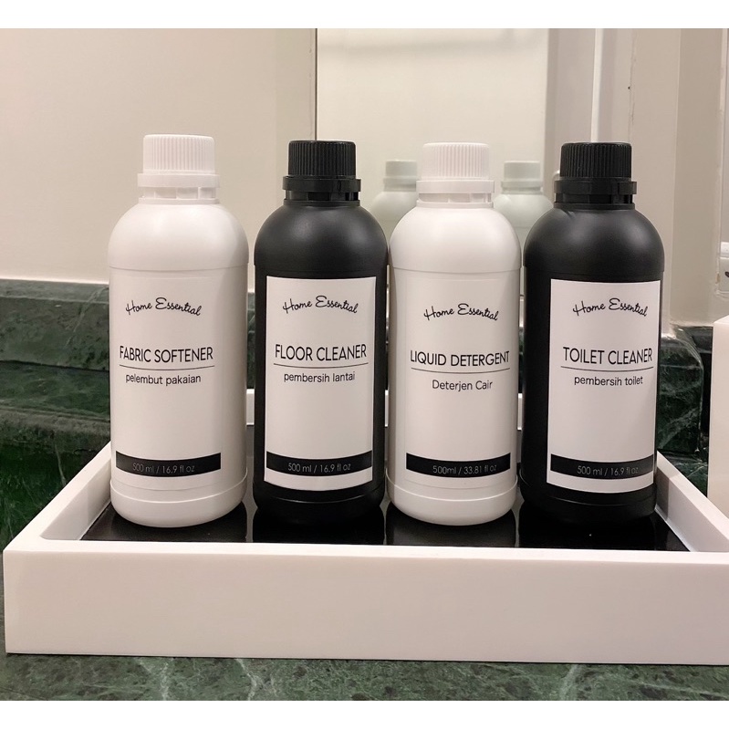 botol laundry room 500ml. aesthetic bottle minimalist refill organizer tempat sabun cair detergent estetik