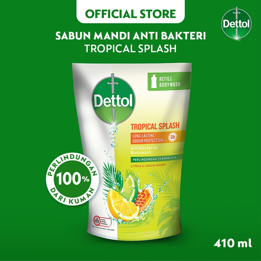 Dettol Sabun Mandi Tropical Splash 410 ml