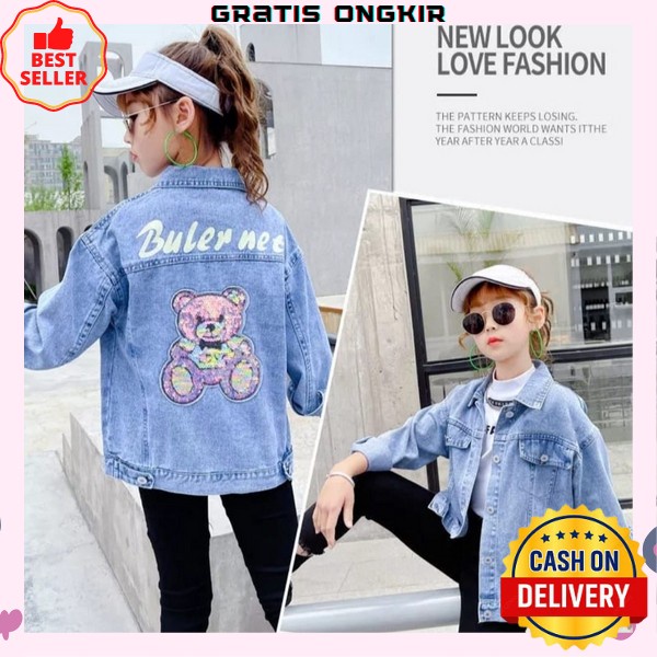 Jaket Jins Anak Perempuan Crop Jaket Anak Cewek Murah Jaket Anak Perempuan Terbaru Jacket Jins Anak 