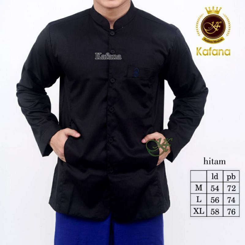 Baju Koko Terompah Putih Baju Koko Semi Jas Lengan Panjang Model Ammu Al kafi Kafana