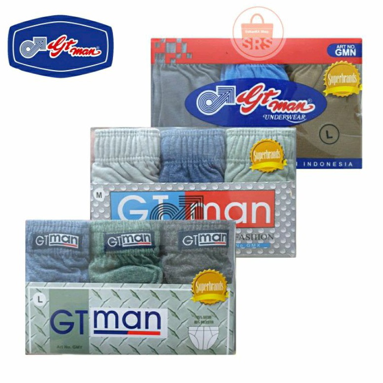 Celana Dalam Pria GT Man isi 3 Celana Dalam Segi Tiga Pria GMY | GMX | GMN | CHAMPIRO CD