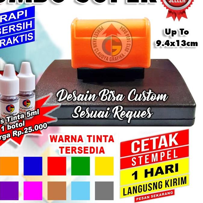

Flash Sale Stempel Custom / Stempel Jumbo Super / Stempel Kardus / Stempel Besar Gratis Tinta 5ml ~