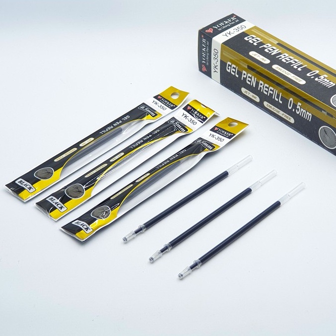 

Yoeker Isi Pulpen Gel 0.5 mm / Gel Pen Refill Isi Ulang Pen 05 mm
