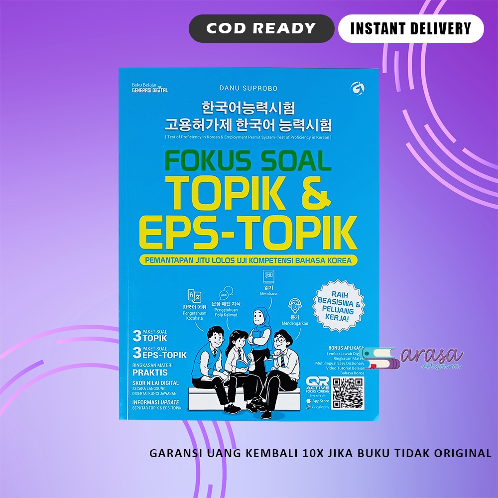 Buku Tes Bahasa Korea Fokus Soal Topik & EPS-Topik
