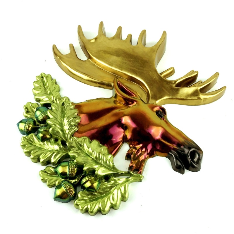 Cetakan Resin Epoksi Bentuk Rusa Natal Bahan Silikon Untuk Dekorasi Dinding