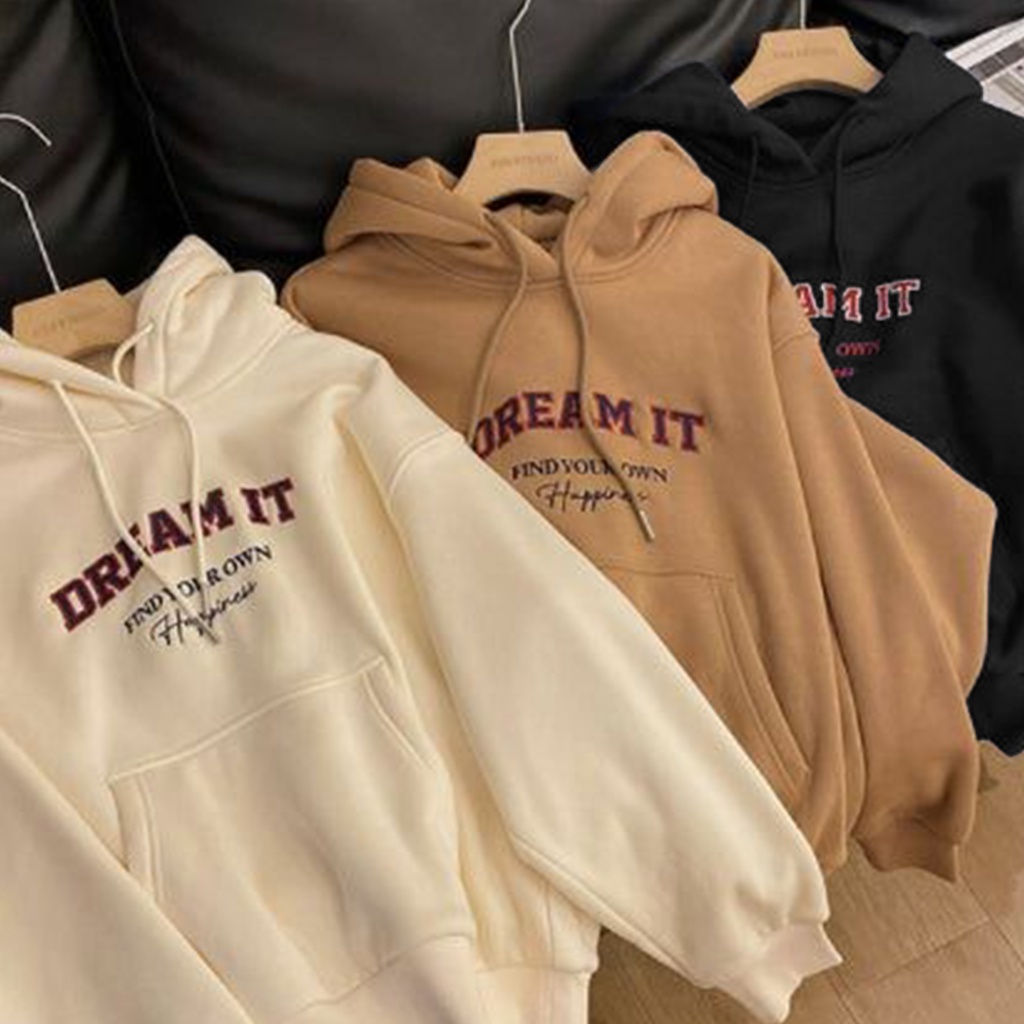 Hoodie Wanita Dan Pria Korea Style Distro Dreamit Keren Terbaru