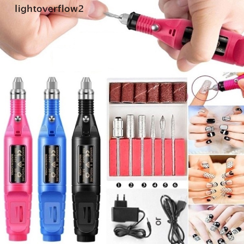 (lightoverflow2) Mesin Kikir Kuku Elektrik Portable Untuk Manicure / Pedicure