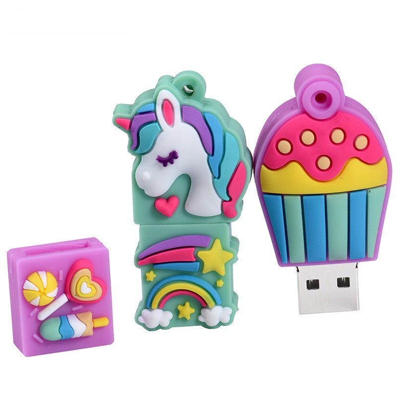 Flash Disk USB 1TB Bentuk Kartun Unicorn