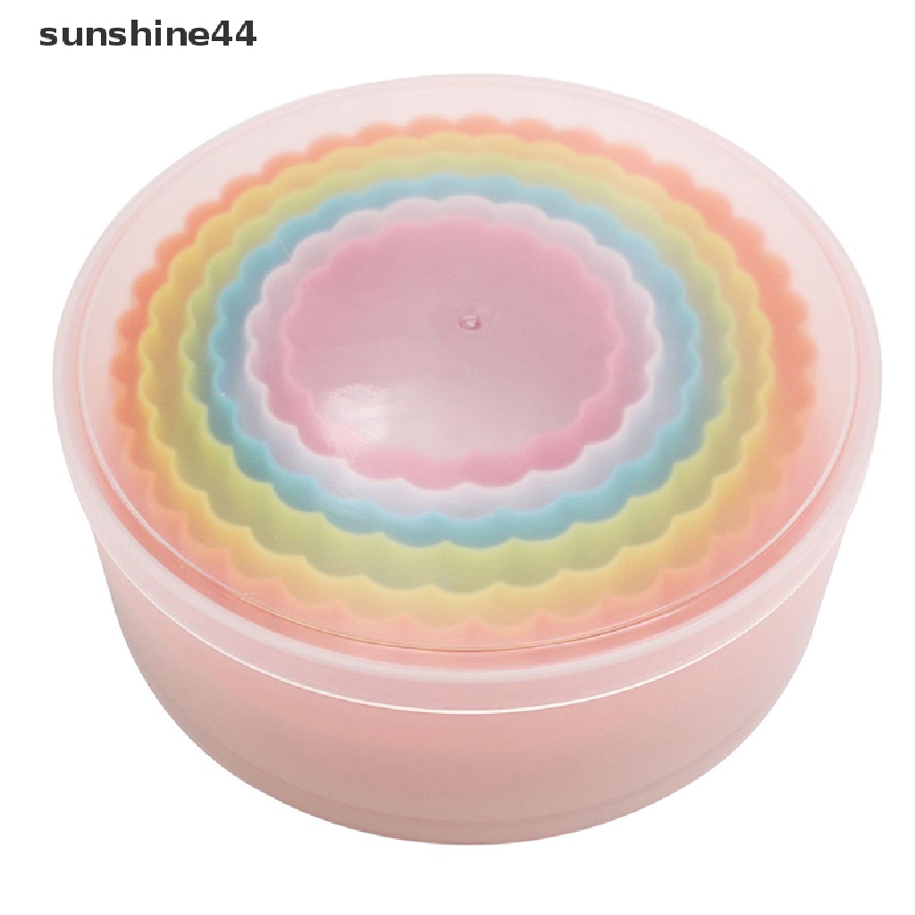 Sunshine 6 / 8Pcs Cetakan Kue / Fondant Diy Bentuk Bunga Bulat