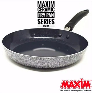 MAXIM CERAMIC WOK 30 CM TUTUP KACA ORI + 26CM FRIPAN BERGARANSI RESMI