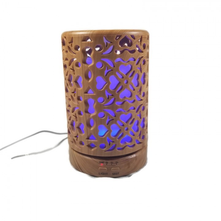 878 H52 - Wooden Humidifier Aroma Diffuser 7 Color LED 150ML - KJR-071