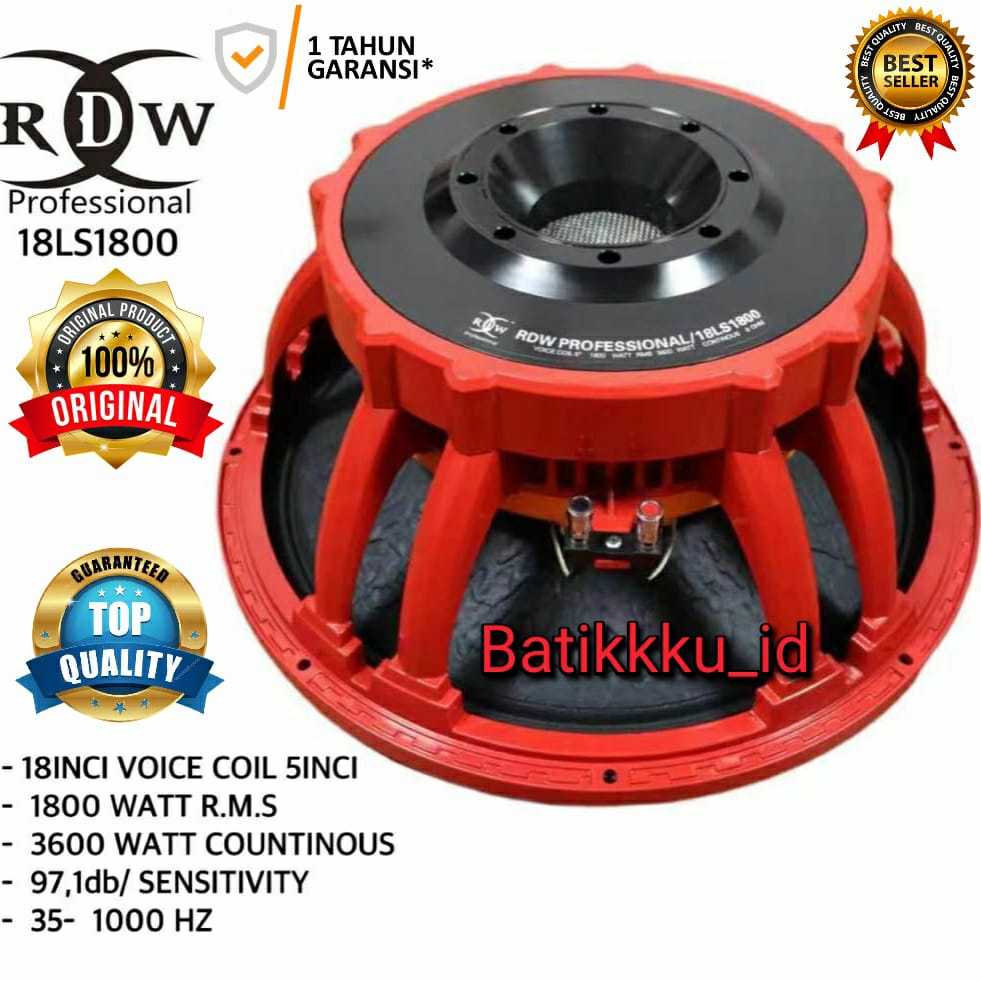 Jual Speaker Komponen Rdw Ls Ls Ls Original By Rdw