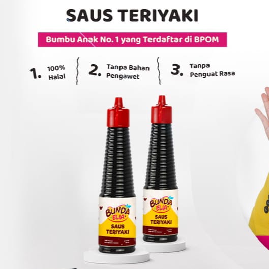 Saos Teriyaki MPASI Bayi / Bumbu Bunda by Elia / Saus Teriyaki No MSG / Tanpa Pengawet / Baby Teriyaki Sauce / 140 ml