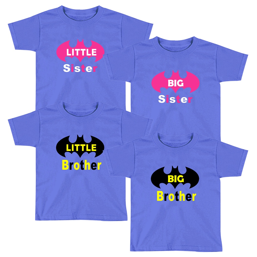 Kaos Couple Anak Bat Superhero Distro 1-10 Tahun Laki Laki Perempuan Unisex Sibling tee Series kaos bro sis kaos brother sister Lil Sister Big Sister Lil Brother Big Brother Family Couple Kaos Termurah Kualitas Premium - Kaos Polos Senja