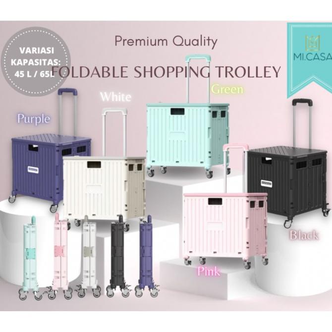 Mi.casa- Foldable Shopping Trolley / Troli Belanja Lipat/ Keranjang