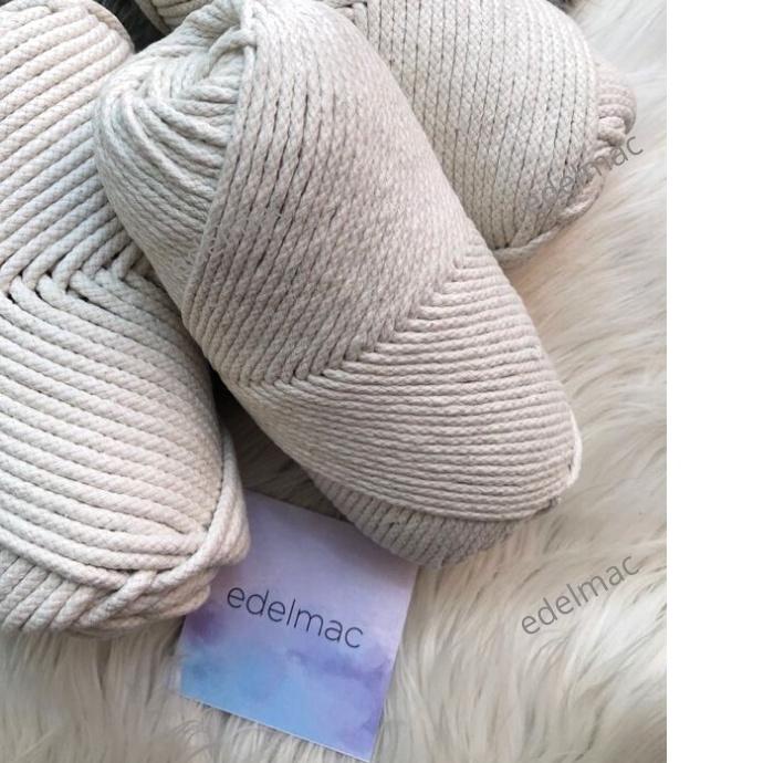 500gram Tali Katun Macrame | Braided Cotton Rope Natural