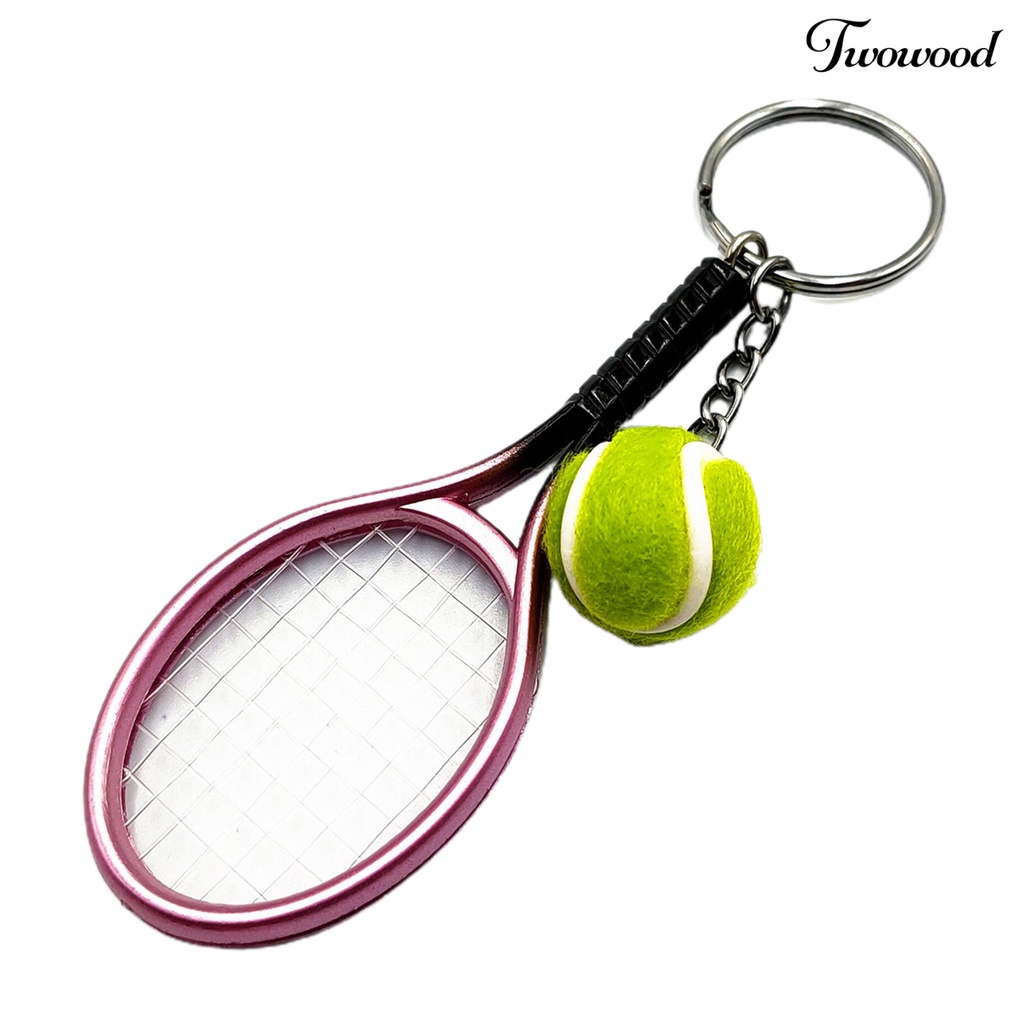 Twowood Gantungan Kunci Bentuk Raket Tenis Mini