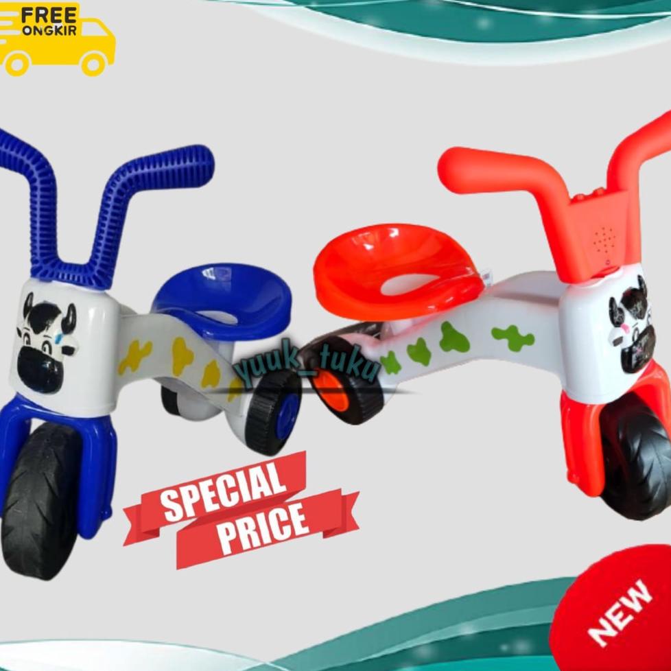 KZT.18Oc22r • Sepeda Anak Mainan Sepeda Dorong Anak Balita Roda 3 Plastik Full Musik