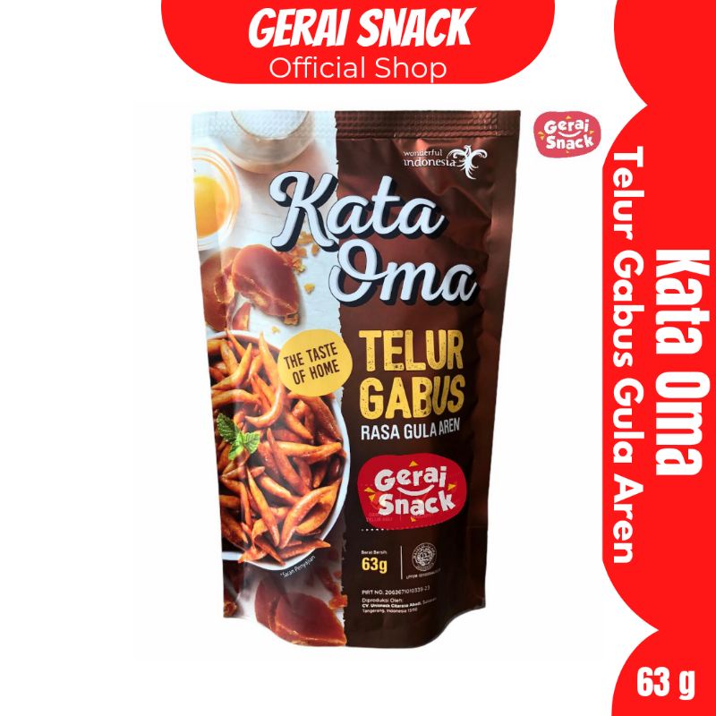 Telur Gabus Kata Oma Crispy Kemasan Premium Cemilan Enak Keluarga 63 g