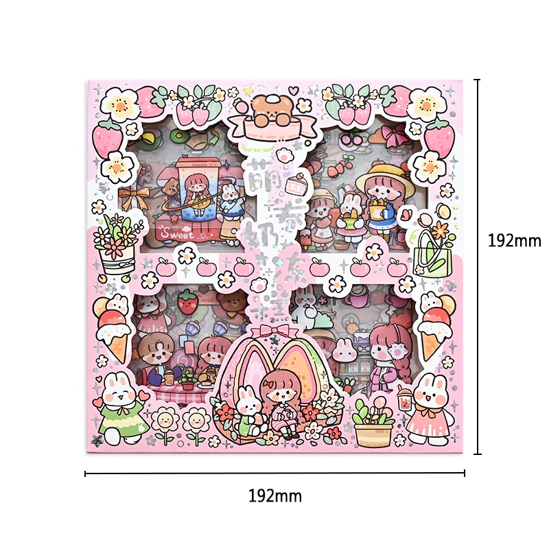 100 Lembar / Set Stiker Alat Tulis Tahan Air Bahan PET Untuk Dekorasi Handbook