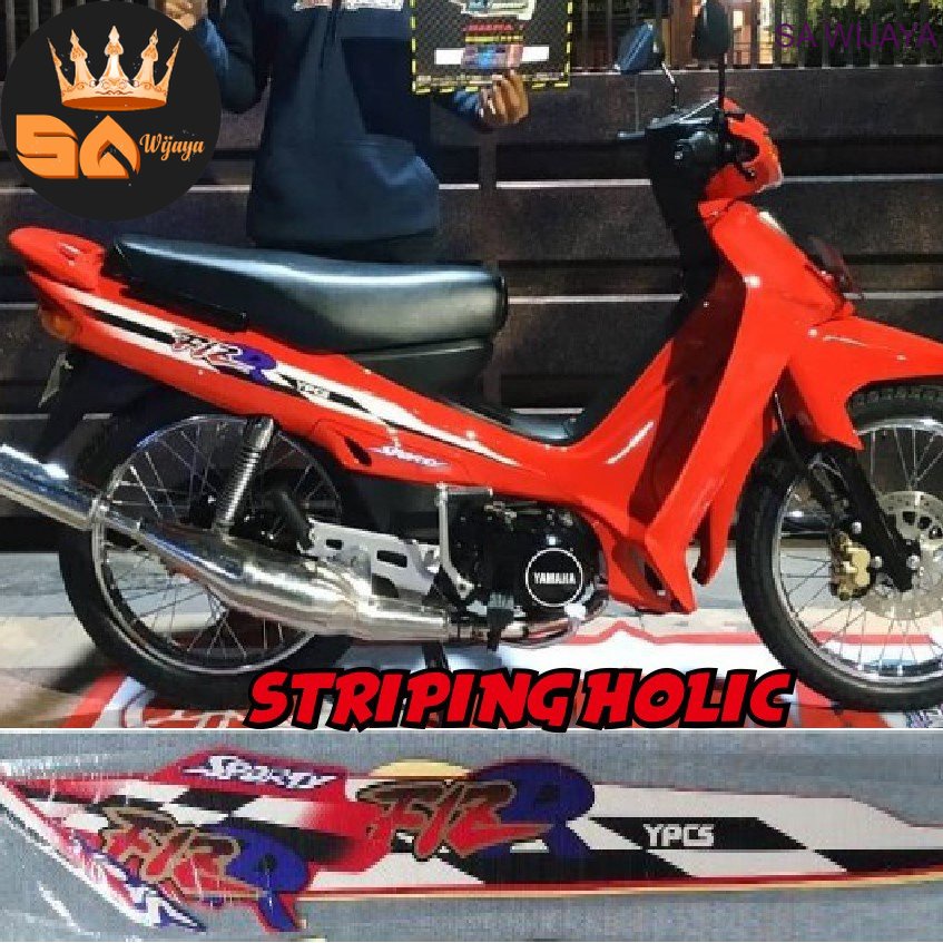 STRIPING STICKER MERAH HITAM LIS STANDAR FIZR FIZ R F1Z R 1997