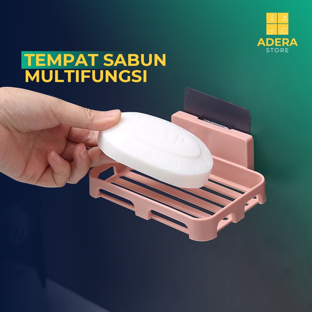 Tempat Sabun Batang Tempel Dinding Tembok kamar mandi Multifungsi