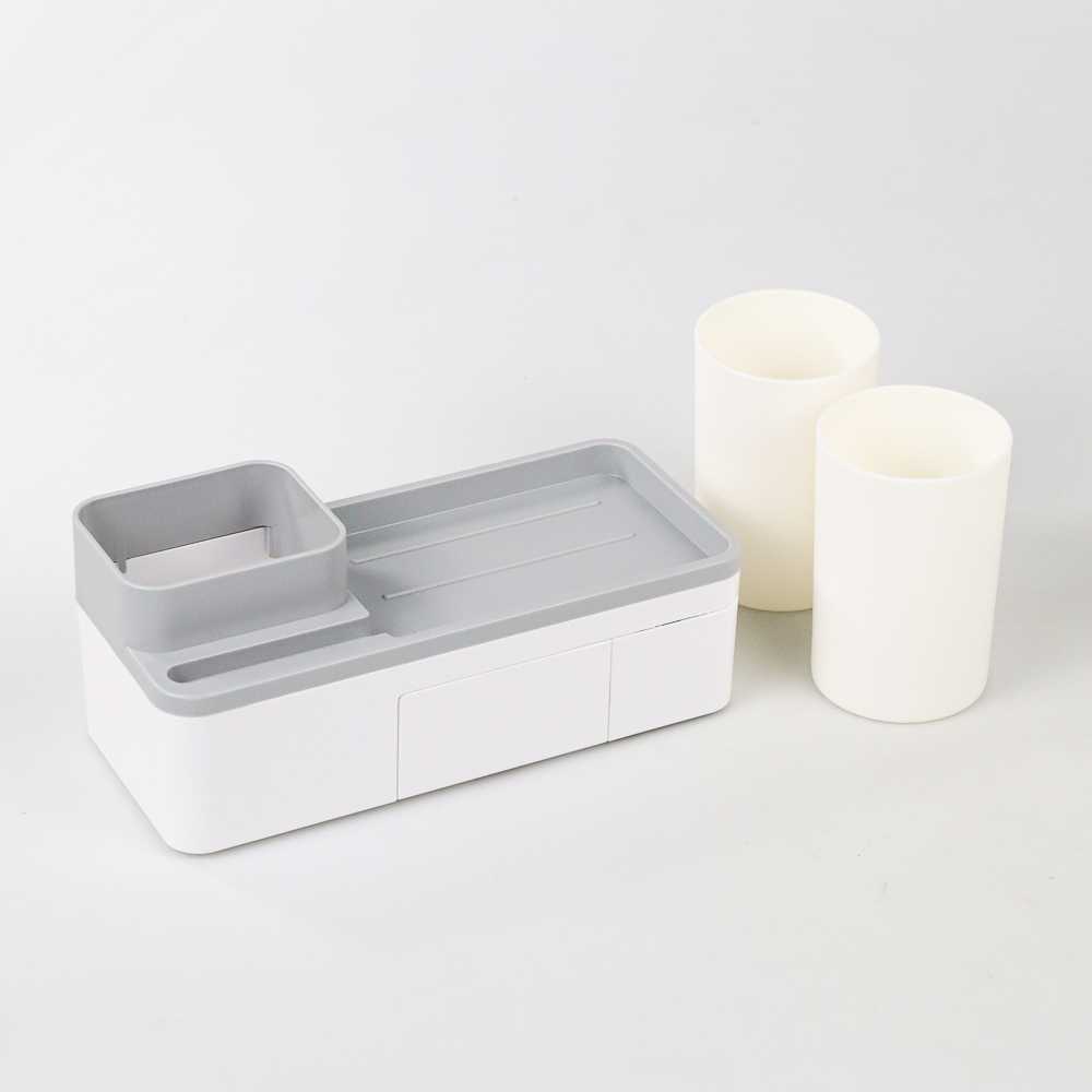 BATHE PROJECT Rak Gantung Kamar Mandi Organizer 2 Cup - A1615 ( Al-Yusi )