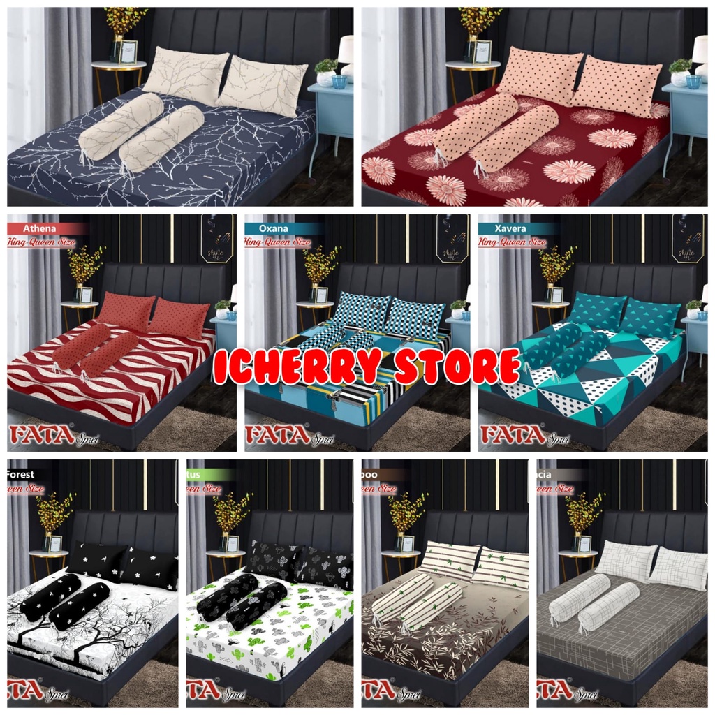 Sprei Fata 3D Single Queen King 100x200 120x200 160x200 180x200 Motif Athena, Xavera, Black Forest, 