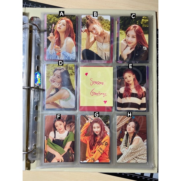 ITZY Yeji Lia Ryujin Chaeryeong Yuna Official Photocard Seasons greetings Best Friends Forever